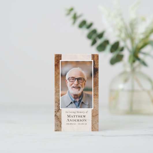 ウッドフォトメモリアル祈りの言葉カード コーリングカード (スタンド正面)