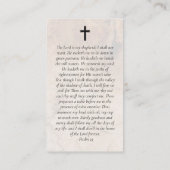 ウッドフォトメモリアル祈りの言葉カード コーリングカード (裏面)