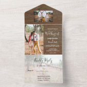 ウッドフォト素朴カントリー結婚式 オールインワン招待状 (内側)