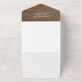 ウッドフォト素朴カントリー結婚式 オールインワン招待状 (外側)