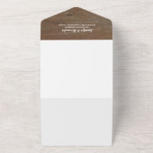 ウッドフォト素朴カントリー結婚式 オールインワン招待状 (外側)