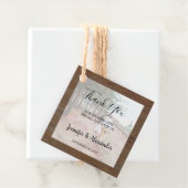 ウッドフォト素朴カントリー結婚式 フェイバータグ (インサイチュ)