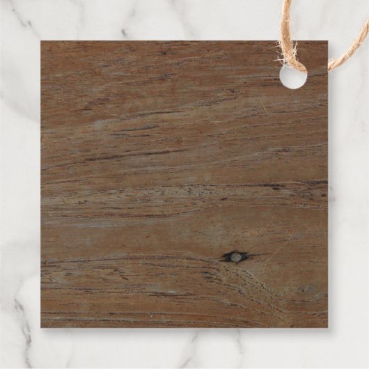 ウッドフォト素朴カントリー結婚式 フェイバータグ (裏面)