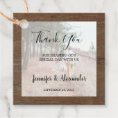 ウッドフォト素朴カントリー結婚式 フェイバータグ (正面)