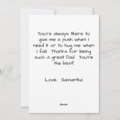 ウッドフォト素朴パーソナライズされたハッピーファーザーズの日 シーズンカード (裏面)