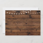 ウッドフォト誕生日ライト素朴招待状 招待状 (裏面)