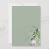 ウッドフォレ素朴ストの緑の木の結婚台本 招待状 (裏面)