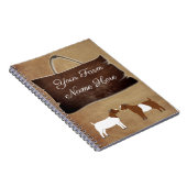 ウッドフパーソナライズされた素朴ァームサインボアヤギ ノートブック (右側)