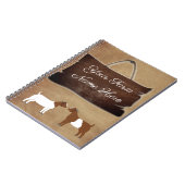 ウッドフパーソナライズされた素朴ァームサインボアヤギ ノートブック (左側)