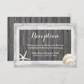 ウッドフレ素朴ームシーセルビーチ結婚式披露宴 招待状 (正面/裏面)