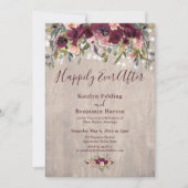 ウッドフローラライトインピーリーエバーアフター披露宴 招待状 (正面)