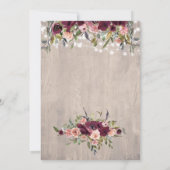 ウッドフローラライトインピーリーエバーアフター披露宴 招待状 (裏面)