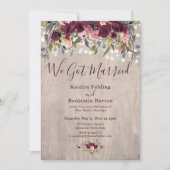 ウッドフローラライトウェ得ー結婚した披露宴のみ 招待状 (正面)