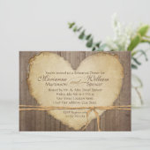 ウッドフ素朴ェンスボードハートリハーサルディナー 招待状 (スタンド正面)