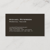 ウッドブラウンパーソナルトレーナーフィットネス名刺 名刺 (裏面)