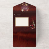 ウッドブラウン素朴が一つの招待状に入った状態 オールインワン招待状 (外側)