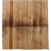 ウッドブラウン素朴ベージュシャワーカーテン シャワーカーテン (正面)