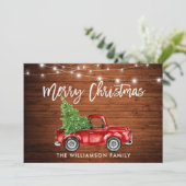 ウッドブラシスクリプトライトトラッククリスマスツリー シーズンカード (スタンド正面)