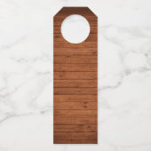 ウッドブラシ素朴スクリプトクリスマスヴィンテージトラック ボトルネックタグ (裏面)