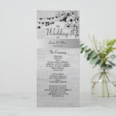 ウッドブラック素朴とホワイト結婚式 プログラム (スタンド正面)