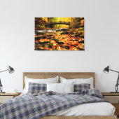 ウッドブリッジアンドクリークイン秋 キャンバスプリント (インサイチュ (寝室))