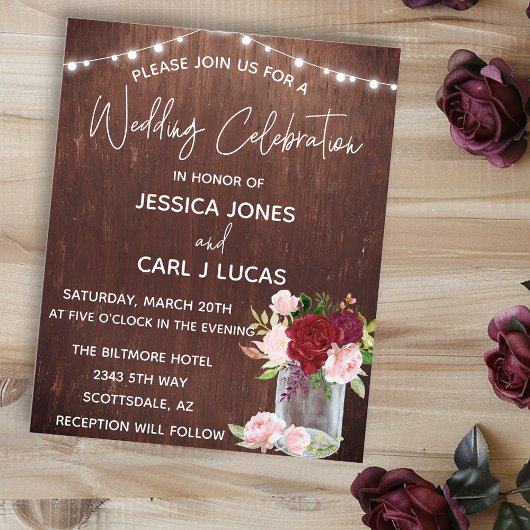 ウッドブルゴーニュ赤面ピンクローズメイソンジャールライツインベンション チラシ