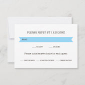 ウッドブルー素朴ディアボーイベビーシャワーRSVP 出欠カード (裏面)