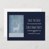 ウッドブルー素朴トナディアカントリークリスマス ポストカード (正面/裏面)