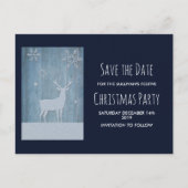 ウッドブルー素朴トナディアカントリークリスマス ポストカード (正面)