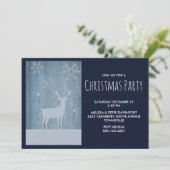 ウッドブルー素朴トナディアカントリークリスマス 招待状 (スタンド正面)