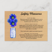 ウッドブルー素朴フローラメーソンジャー安全対策 エンクロージャーカード (正面)