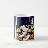 ウッドブロックプリントサムライコーヒー コーヒーマグカップ (中央)