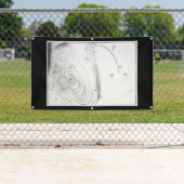 ウッドブ日本のロックプリント北斎波バナー 横断幕 (インサイチュ)