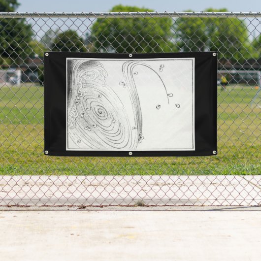 ウッドブ日本のロックプリント北斎波バナー 横断幕 (インサイチュ)