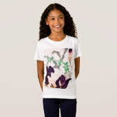 ウッドブ日本のロックプリント鳥 Tシャツ (正面フル)