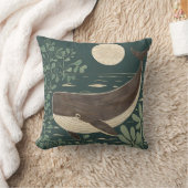 ウッドブ日本のロック鯨 クッション (ブランケット)