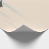 ウッドブ日本のロック鳥プリントピーチ包み紙 ラッピングペーパー (角)