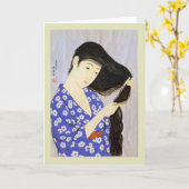 ウッドブ日本のロック カード (黄色い花)