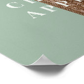 ウッドブ素朴ライドフォトセージブライダルシャワー ポスター (角)