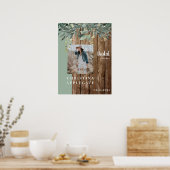 ウッドブ素朴ライドフォトセージブライダルシャワー ポスター (キッチン)