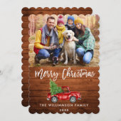 ウッドブ素朴ラシヴィンテージトラッククリスマスS シーズンカード (正面/裏面)