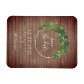 ウッドプランクインスパイアボタニカル日付を保存 マグネット (横)