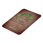 ウッドプランクインスパイアボタニカル日付を保存 マグネット (左側)