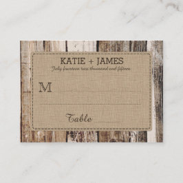 ウッドプランクス素朴カントリーウェディング座席表 プレイスカード