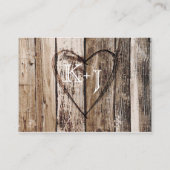 ウッドプランクス素朴カントリーウェディング座席表 プレイスカード (裏面)