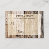 ウッドプランクス素朴カントリーウェディング座席表 プレイスカード (正面)