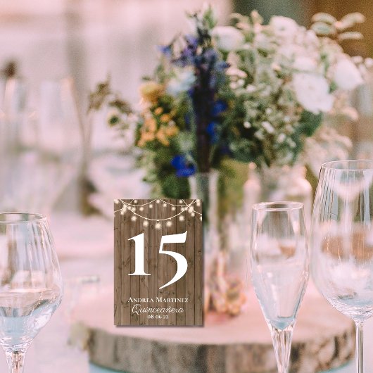 ウッドプランクス素朴ライトストリングキンセアニラ テーブルナンバー