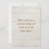 ウッドプランク上の低地オイスタークリスマスツリー シーズンカード (裏面)