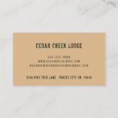 ウッドプランク素朴グリーンフォレストツリーズ 名刺 (裏面)