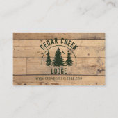 ウッドプランク素朴グリーンフォレストツリーズ 名刺 (正面)